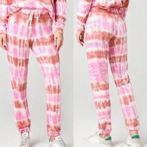 Sundry Jogger Sweatpants Medium Womens Pink Tie Dye Drawstring Waist